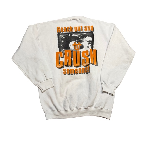 🧡🏈 Tultex Vintage Tennessee “Reach‎ Out & Crush Someone” Crewneck L 🏈🧡